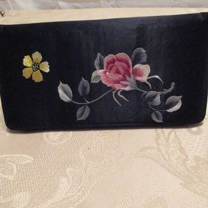 M. Kane Black Satin Clutch